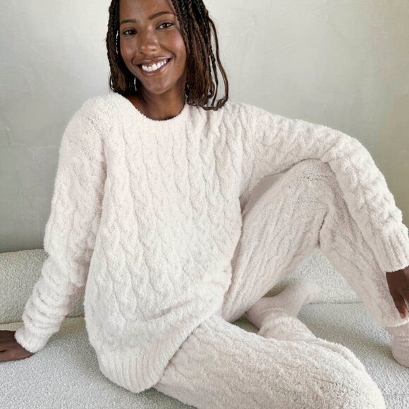 NWT Splendid Fuzzy Sweater 2 Piece Pajama Ser Size L
